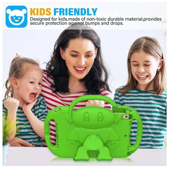 NWOT SUPLIK iPad 10.2 Case for Kids w/ Shoulder Strap & Stand - Green - Picture 6 of 11